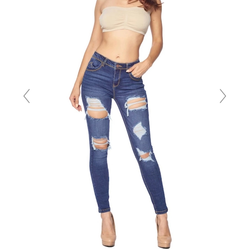 1 DAY SALE Distressed Denim Skinny Jeans 4 6 - Picture 5 of 5